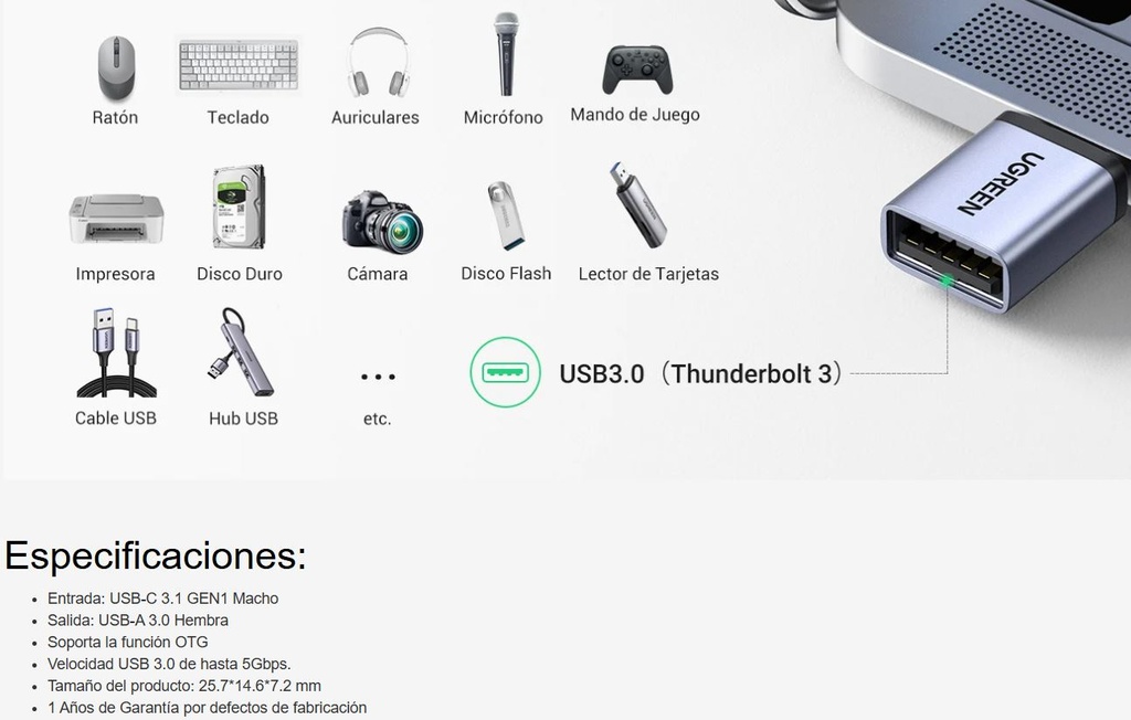 SSMELE-ADAPTADOR USB-C a USB-OTG