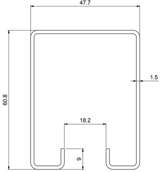 SSMART RIEL PARA ECO KIT/ ACERO 3MTS