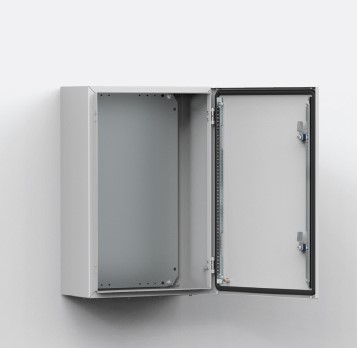 SSMELE Gabinete de Uso Exterior NEMA 4/12; IP66; IK10, 500 x 400 x 260 mm, De Acero, Color Gris Claro.  Marca: HOFFMAN