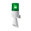 Luz LED con patrones de destello fijo y destellante con buzzer incorporado de alto volumen Máx. 95 dB color Verde 110 VCA | S60ADL-110-G