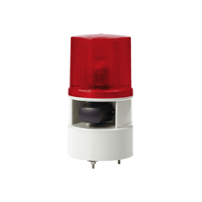 Luces de advertencia color Rojo con sirena incorporada con 5 tonos máx. 105 dB en 110 VCA | S125DML-WS-110220-R