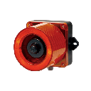 Combinacion de baliza LED color Rojo y sirena electrónica de 31 tonos resistente a la intemperie de volumen máx. 123 dB a 12-24 VCD | QWCD50-012024-R-LC