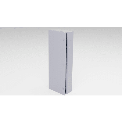 Gabinete para instalación de 4 Baterías , Fabricado en Lámina Galvanizada, Accesorios para poste (No incluidos) | GBP04