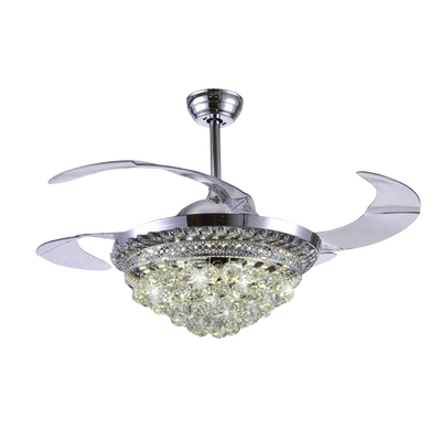 Ventilador de Techo con Luminario LED de  110 V CA 50/60 Hz /  88 W /4500 Lm / 6500 - 4 000 - 2 700 K /3 Tonos de Luz / 1075 mm / 6 Velocidades /No Dimeable. | JLV-041