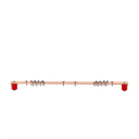 Barra Distribución Tierra Rack 19 in / Cobre 100% / 550A / Aisladores Rojos / 0.64 cm (0.25 in) / J-STD-607-A | LP-BUS-RACK