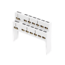 Soporte + Barra de Conexion (12/24/36 MOD) (12+2 ENTR.) IP40 | BC40M36