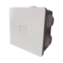 Caja Estanca de PVC Para Derivación y Conexión, 6 Entradas, Tapa a Presión, 80×80×40 mm (Mayor Área Interna, Uso Exterior IP44, Material que no Propaga el Fuego y Libre de Hálogenos | GW-44-003