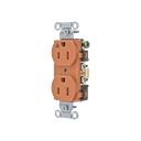 Contacto Dúplex Conexión a Tierra Aislada/ 15A 125V/ 2 polos 3 Hilos/ Nema 5-15R /Grado Comercial/ Color Naranja. | HUB-IG-5252