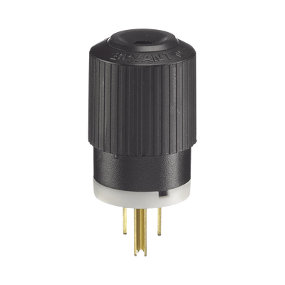 Clavija Negra 15 A 125 V CA 2 Polos 3 Hilos (NEMA 5-15P). | HUB-BRY-5266-NP