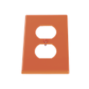 Tapa para Contacto Dúplex Color naranja. | HUB-P80R