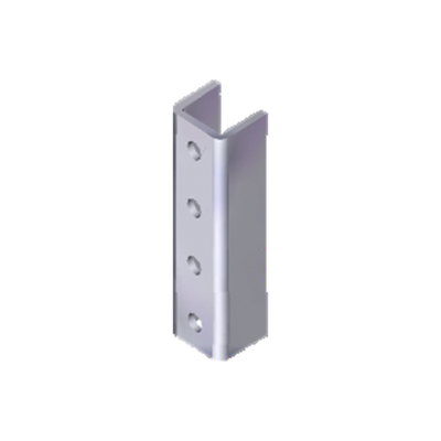 Herraje Cople Para Unicanal 4 X 4 cm de 4 Perforaciones. | ANC-HH01