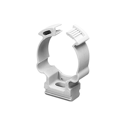 Soporte de collar (Abrazadera), PVC Auto-extinguible, cerrado para tubería de 25 mm | GW-50-607