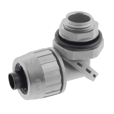 Conector Multi Posición de Nylon de 3/4" para Tubería Liquidtight Polytuff. | HUB-PS0759-NGY