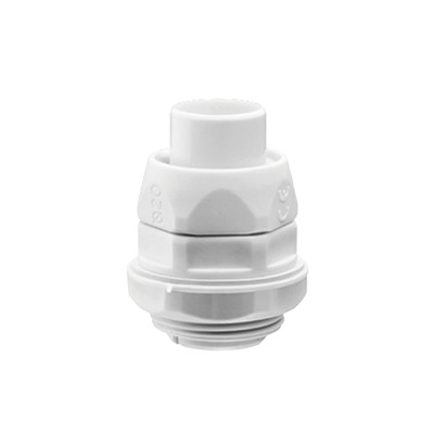 Conector (Racor) de tubería flexible a caja, PVC Auto-Extinguible de 12 mm, IP55 | DX-54-012