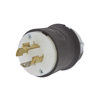 Clavija con Bloqueo de Media Vuelta Industrial 20 A 125/250 V CA / 3 Polos 4 Hilos / Nema L14-20P. | HUB-HBL-2411