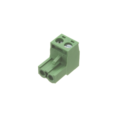 Conector terminal de alimentación de 2 pines en color verde (EPO) | CON-FT01