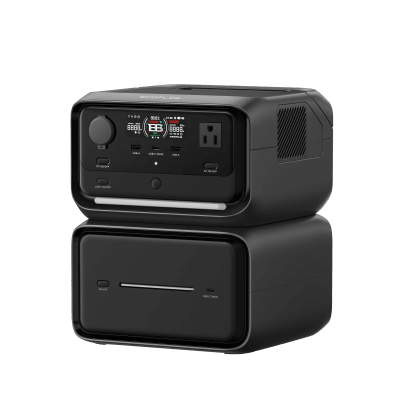 EcoFlow River 3 | Estación de Energía Portátil 858Wh Litio LFP / 2 AC 300 W (Max. 550W) / 1 USB-C 100W / 2 USB -A 12W / Cargador de Coche 8A a 12 o 24V / Conectividad WiFi y Bluetooth (App) / Carga Solar 110W Max. | EFR3MAXPL