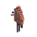 Juego de 10 Llaves Hexagonales (Allen) Milimétricas con Portallaves Plástico. | EPHL10A