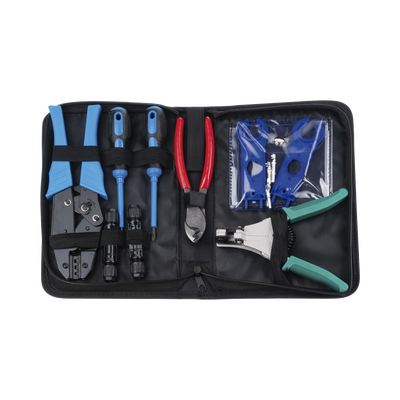 Juego de Herramientas y Accesorios, para Instalación de Sistema Solar. Incluye: Pinzas (3), Desarmadores (2), Llaves (2) y Accesorios (7). | EPMC42