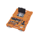 Juego de Herramientas de Conexión Fotovoltaica (Solar), 6 Piezas: Estuche, 2 Llaves Aisladas MC4, Cortador 1/0 AWG Al, Pelacables 6-12 AWG Sólido y 8-14 AWG Trenzado, Ponchadora MC4T 10-14 AWG | 92919S