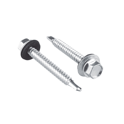 Tornillo - Pija cabeza hexagonal con rondana y punta de broca  #14 x 1-1/4", 50 piezas. | SYS-PHR-14-114