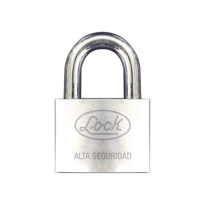 Candado de hierro alta seguridad con llave de disco/ Acabado Cromado/ Llaves Abloy/ Medida de Horquilla 34 mm. | SYS-LCA-C40