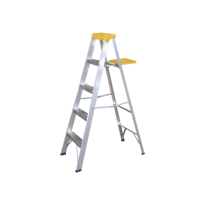 Escalera de Aluminio Tipo Tijera, 5 Peldaños de 1.83 metros. | SYS-ET5