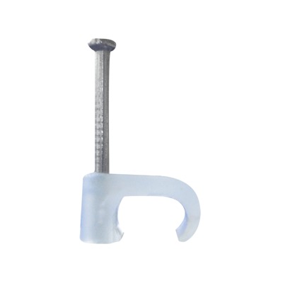 Grapa para cable plano de 3mm color transparente (100pzs) | TC-3X5