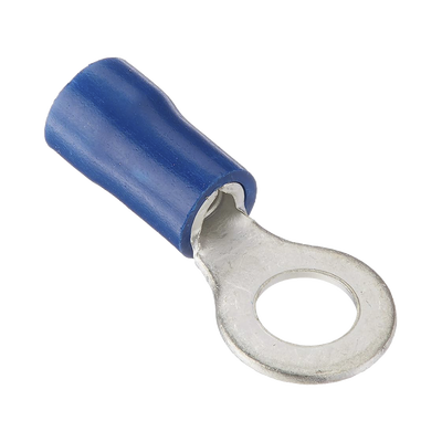 Terminal tipo ojo / 1 / 4 " / 16 - 14 AWG / Azúl / Paquete de 25 piezas. | AE34162