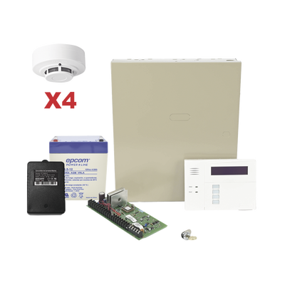 Kit de Panel de Alarma VISTA48LA con Gabinete, Batería y Transformador / 4 Sensores de humo | VISTA48LASMK/6160RF