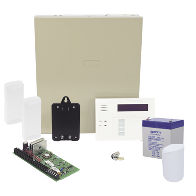 Panel de Alarma VISTA48LA Teclado Alfanumérico con Receptor Inalámbrico, Batería, Transformador, Sensor de Movimiento y 2 Contactos Magnéticos Inalámbricos SFire | VISTA48RFSFIRE