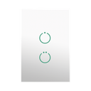(ZWAVE) Interruptor On/Off panel táctil touch inalámbrico Zwave Plus 2 botones. Compatible con Hubitat HC8, Álula  M2M, otro | MHS512