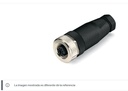 SSMELEC-CON-M12-5P-M-R  Conector hembra M12 (5pzas)