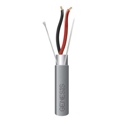 Bobina de 305 Metros (1000 Pies) / Cable 2 x 18 AWG / Color Gris / Blindado / Riser / Aplicaciones de Audio Control de Acceso y Automatización | 2214-1109/1000