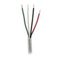 Cable de 305 Metros (1000 Pies): 4 x 18 AWG, Color Blanco, CM, Para Sistemas de Seguridad y Alarmas | LP418W/1000