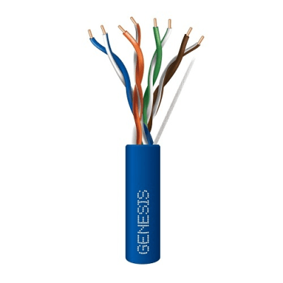 Bobina de Cable de 305 Metros (1000 Pies) / UTP Cat6 Riser / Color Azul / UL, CMR, Probado a 350 MHz / Para Aplicaciones de CCTV, Redes de Datos IP Megapixel / Control RS485 | 6360-1106/1000