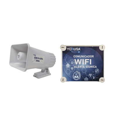 KIT de Alertamiento SISMICO con Audio Oficial SASMEX por WIFI | YKIT-SISMICO-WIFI