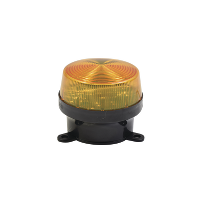 Mini estrobo color Amber con montaje de pestaña. | SF-STRA