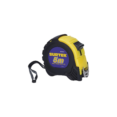 Flexometro anti impacto de 5 metros, cinta ancha con boton de freno. | SYS-B122081