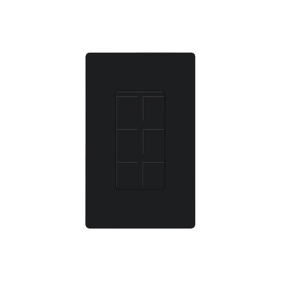 Placa de 6 puertos color negro | CA-6PF-BL