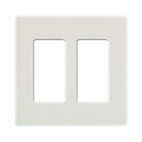 Tapa Color Blanco Satin Snow para interruptor o dimmer Lutron, 2 gang, limpio y moderno | SC2SW