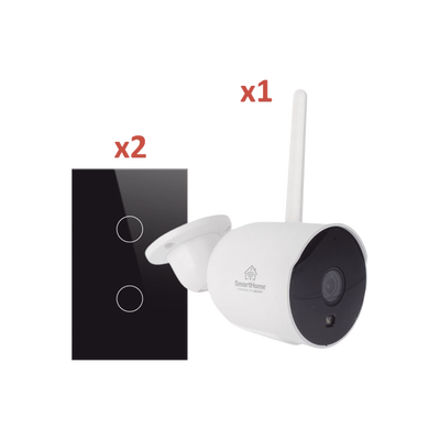(Wifi) KIT 1 camara Wifi y 2 apagadores inteligentes Wifi | SH1CAM2SK