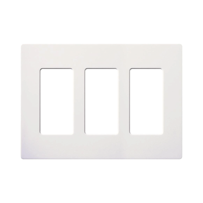 Tapa Color Blanco Snow para interruptor o dimmer Lutron, 3 gang, limpio y moderno | SC-3-SW