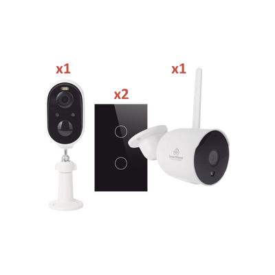 (Wifi) KIT 2 camaras Wifi y 2 apagadores inteligentes Wifi | SH2CAM2SK