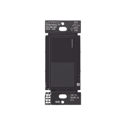 (RadioRA3) Apagador Auxiliar de pared, compañero de apagadores multilocación. Usar en 3 vías o escalera. Color negro. | RRSTRSMN