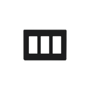 Tapa Color Blanco Negro para interruptor o dimmer Lutron, 3 gang, limpio y moderno | CW3BL