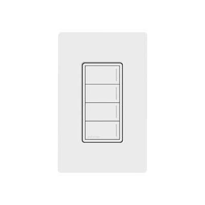 (RadioRa3) Botonera Sunnata Blanco 3 escenas y 2 botones subir/bajar para Radio RA3, programe escenas diferentes en cada botón. | RRSTHN4BSW