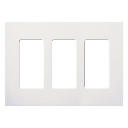 Tapa Color Blanco para interruptor o dimmer Lutron, 3 gang, limpio y moderno | CW3WH