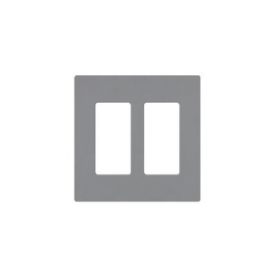 Tapa Color Gris para interruptor o dimmer Lutron, 2 gang, limpio y moderno | CW2GR