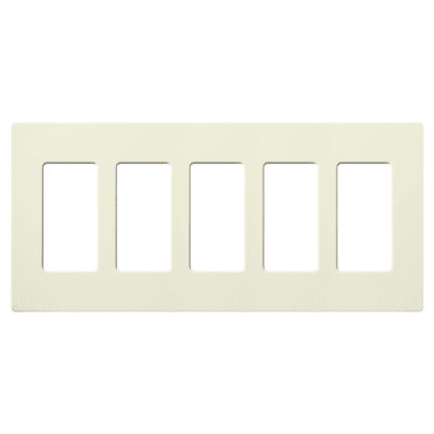 Placa de pared 3 espacios, color blanco, para atenuador (dimmer), switch ó control remoto PICO inalámbrico. | SC5BI